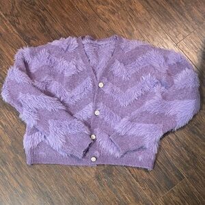 Purple Chevron Women's Sweater